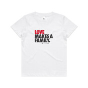 Kid's crew neck 'LOVE MAKES A FAMILY' T-Shirt