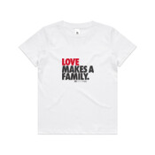 Kid's crew neck 'LOVE MAKES A FAMILY' T-Shirt
